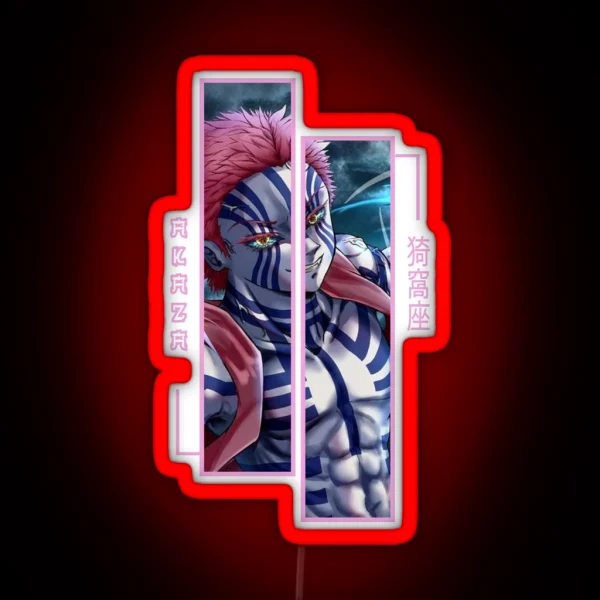 Demon Slayer Akaza RGB Neon Sign