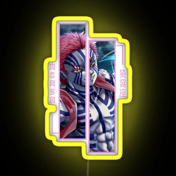 Demon Slayer Akaza RGB Neon Sign