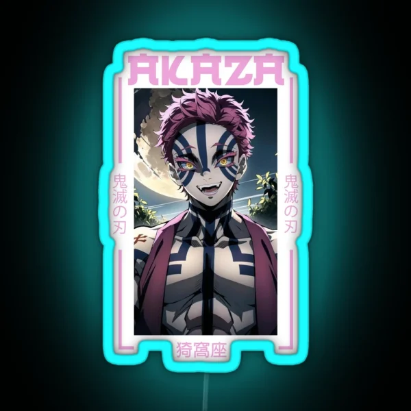 Demon Slayer Akaza RGB Neon Sign