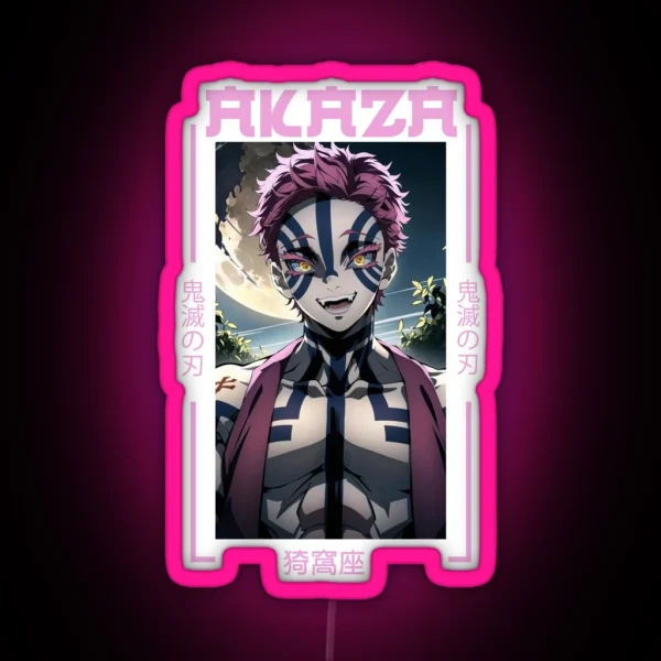 Demon Slayer Akaza RGB Neon Sign