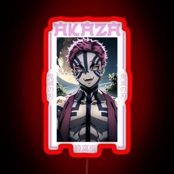 Demon Slayer Akaza RGB Neon Sign