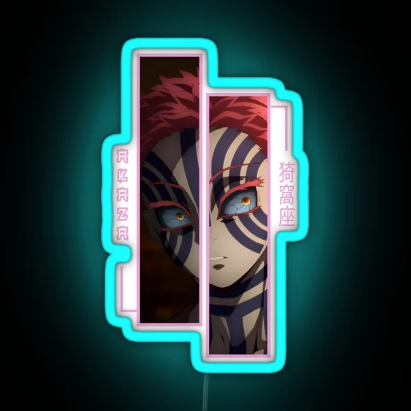Demon Slayer Akaza RGB Neon Sign