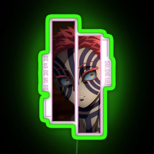 Demon Slayer Akaza RGB Neon Sign