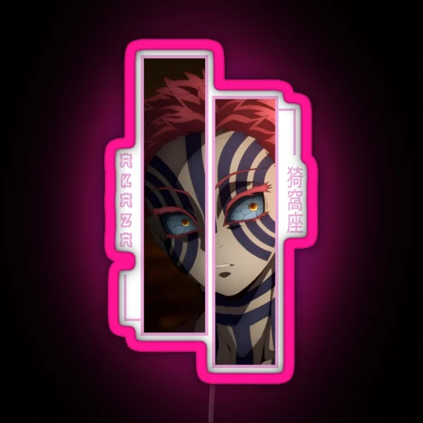 Demon Slayer Akaza RGB Neon Sign