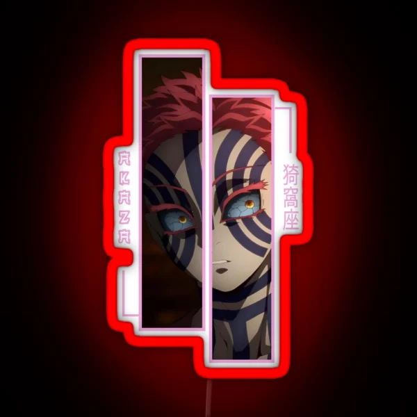 Demon Slayer Akaza RGB Neon Sign