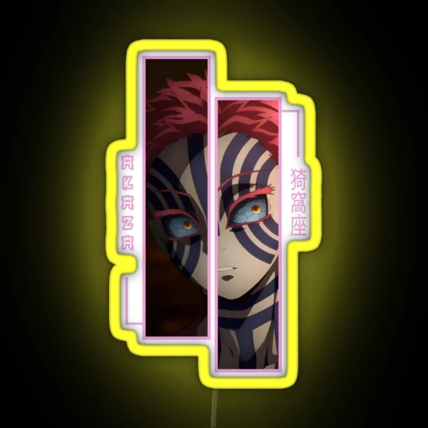 Demon Slayer Akaza RGB Neon Sign