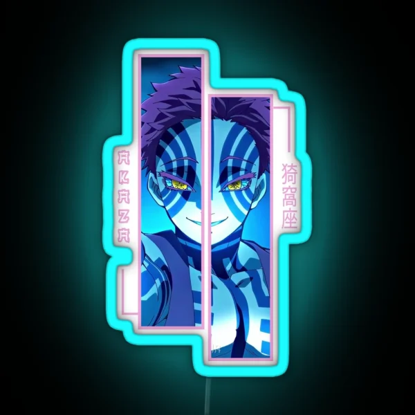 Demon Slayer Akaza RGB Neon Sign