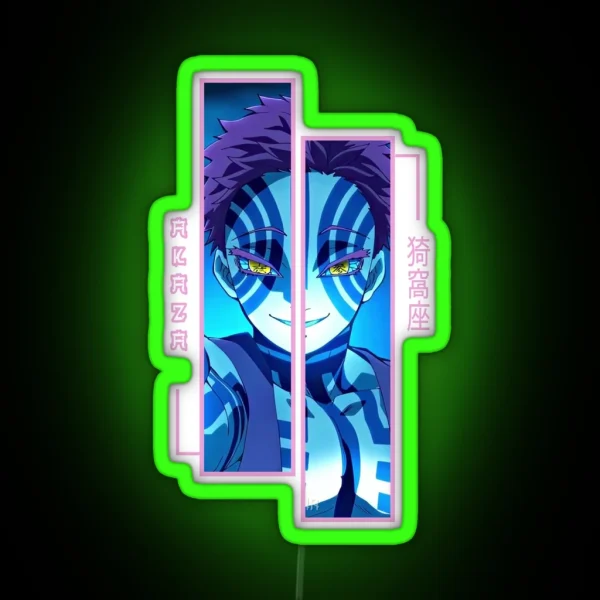 Demon Slayer Akaza RGB Neon Sign