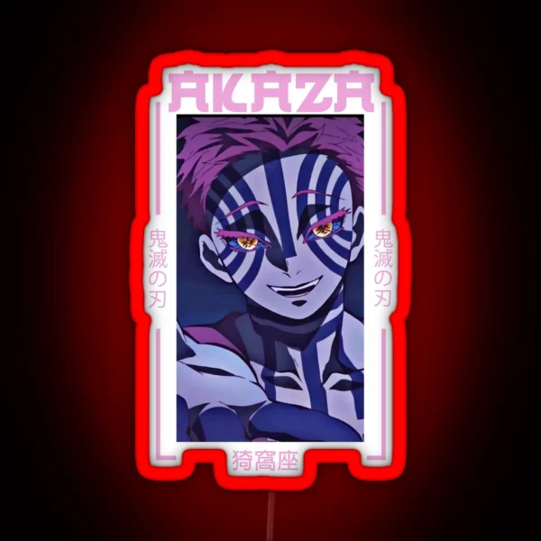 Demon Slayer Akaza RGB Neon Sign