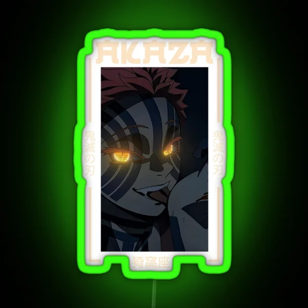 Demon Slayer Akaza RGB Neon Sign