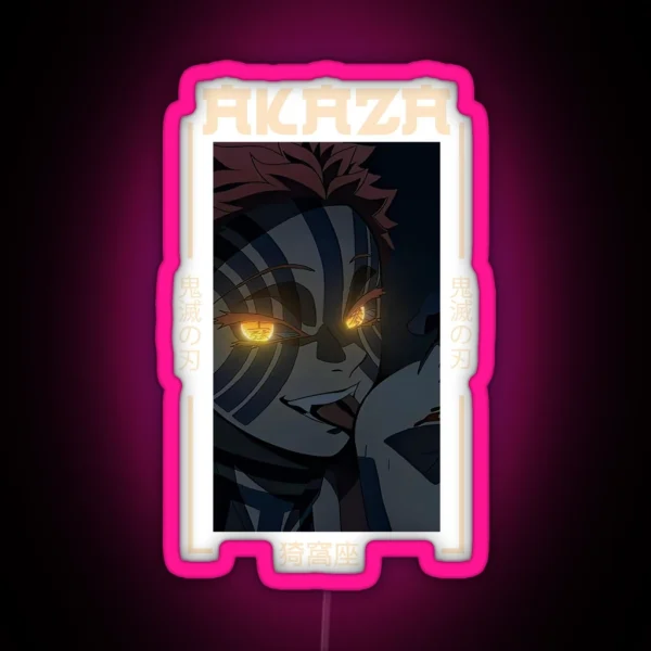 Demon Slayer Akaza RGB Neon Sign