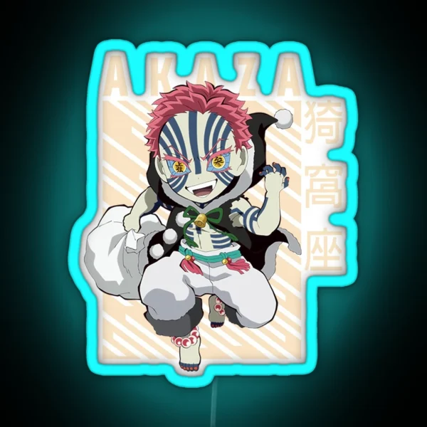 Demon Slayer Akaza RGB Neon Sign