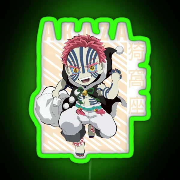 Demon Slayer Akaza RGB Neon Sign