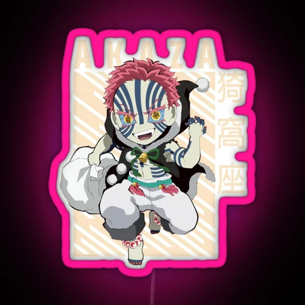 Demon Slayer Akaza RGB Neon Sign