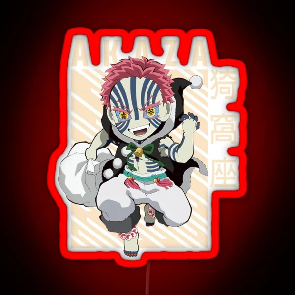 Demon Slayer Akaza RGB Neon Sign