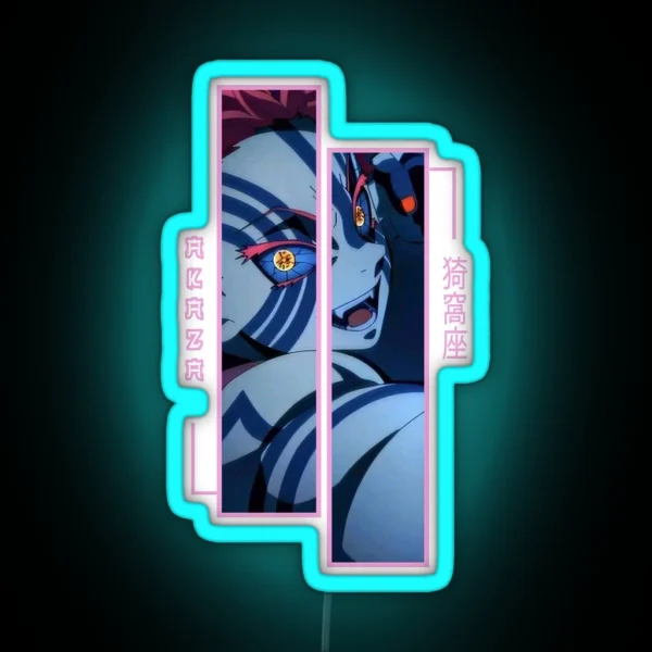 Demon Slayer Akaza RGB Neon Sign