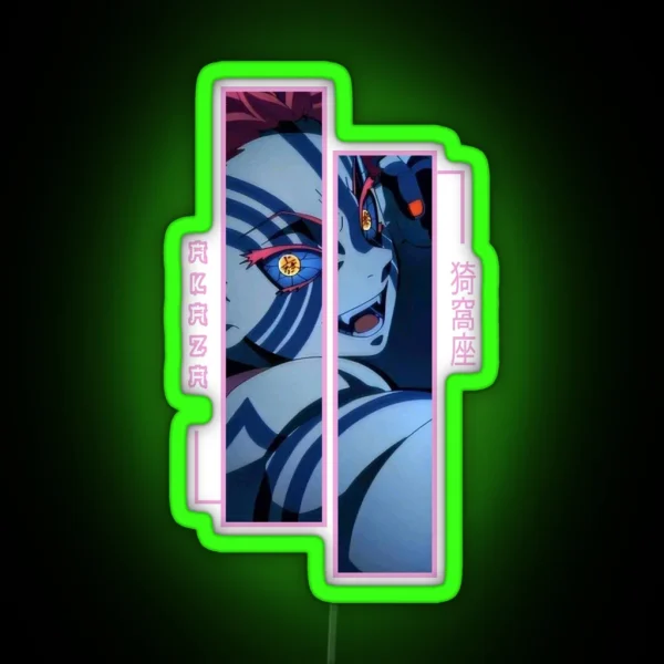 Demon Slayer Akaza RGB Neon Sign