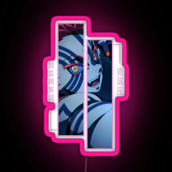 Demon Slayer Akaza RGB Neon Sign