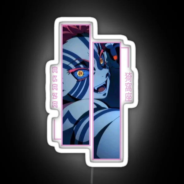 Demon Slayer Akaza RGB Neon Sign