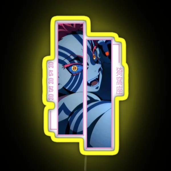 Demon Slayer Akaza RGB Neon Sign