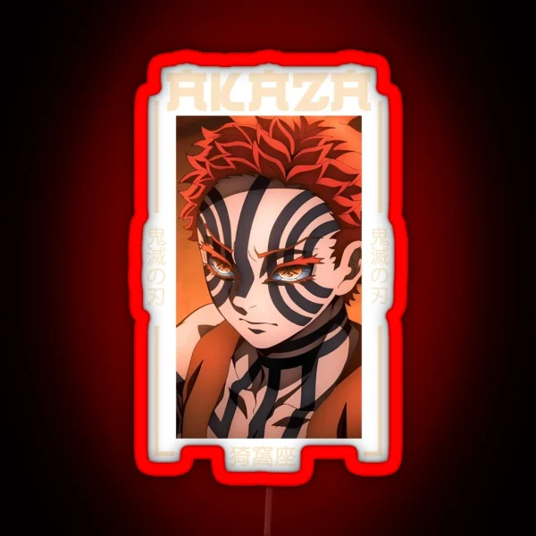 Demon Slayer Akaza RGB Neon Sign
