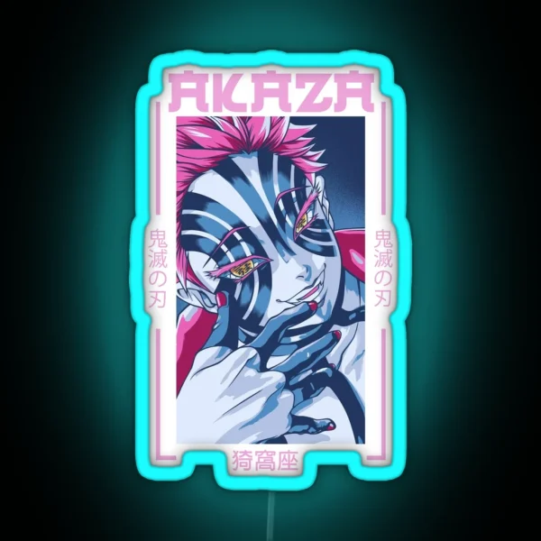Demon Slayer Akaza RGB Neon Sign