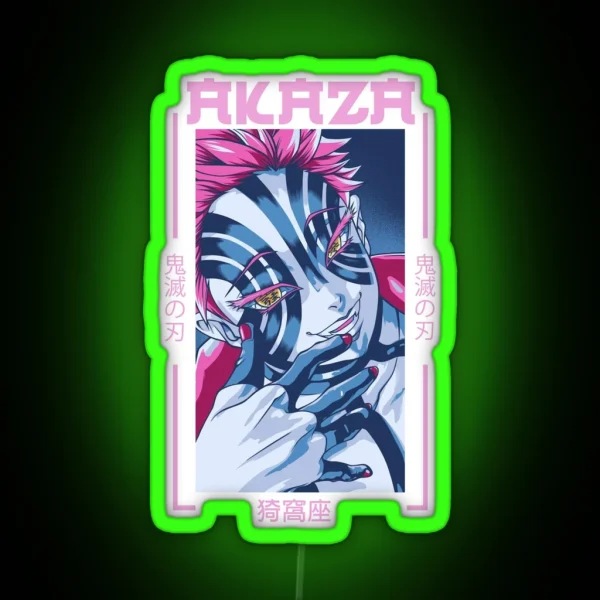 Demon Slayer Akaza RGB Neon Sign