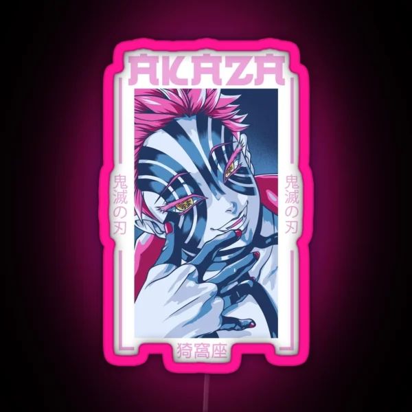 Demon Slayer Akaza RGB Neon Sign