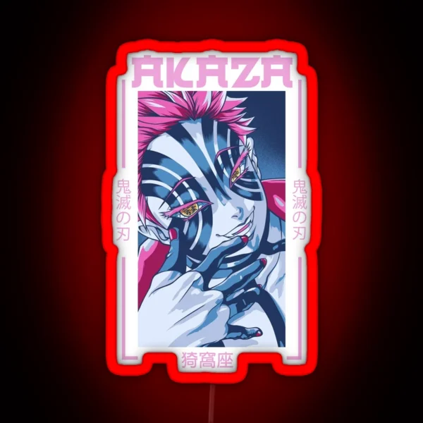 Demon Slayer Akaza RGB Neon Sign