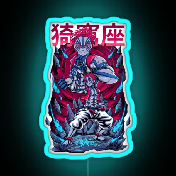 Demon Slayer Akaza RGB Neon Sign