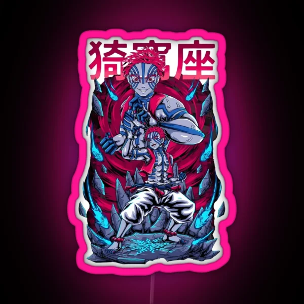 Demon Slayer Akaza RGB Neon Sign