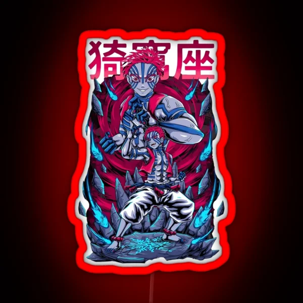 Demon Slayer Akaza RGB Neon Sign
