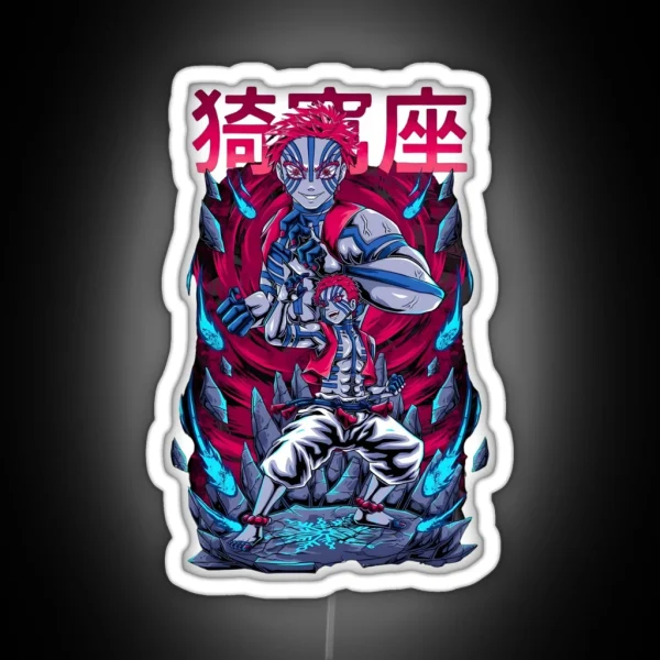 Demon Slayer Akaza RGB Neon Sign