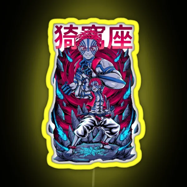 Demon Slayer Akaza RGB Neon Sign