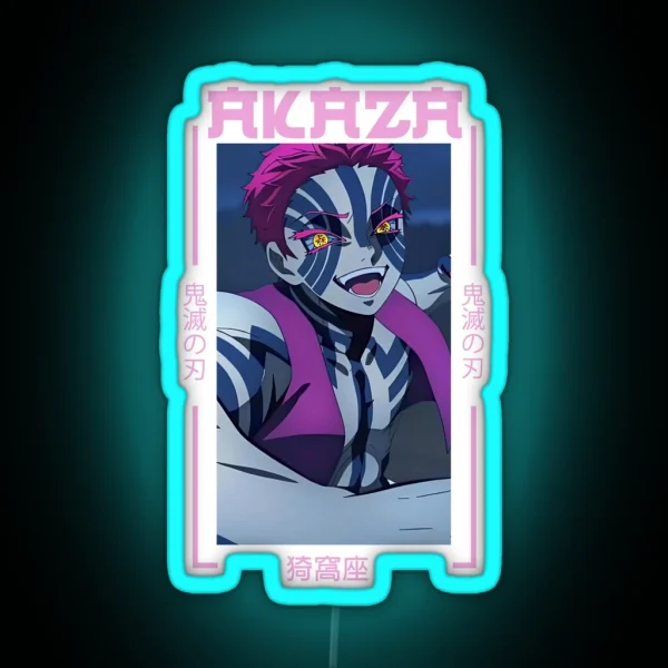 Demon Slayer Akaza RGB Neon Sign