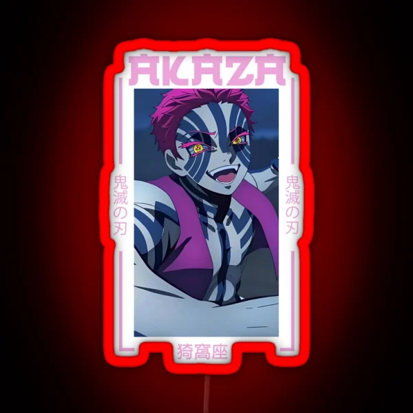 Demon Slayer Akaza RGB Neon Sign
