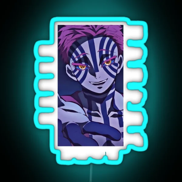 Demon Slayer Akaza RGB Neon Sign
