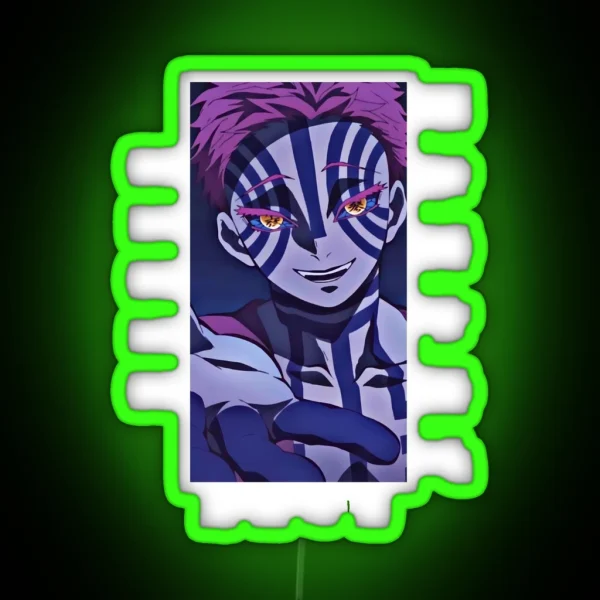 Demon Slayer Akaza RGB Neon Sign