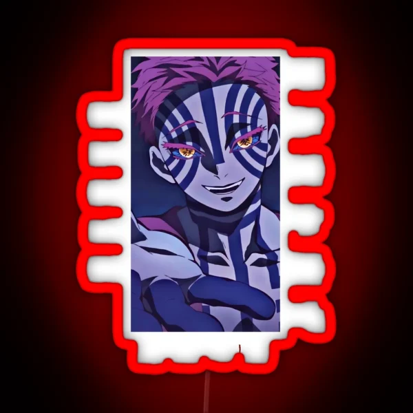 Demon Slayer Akaza RGB Neon Sign