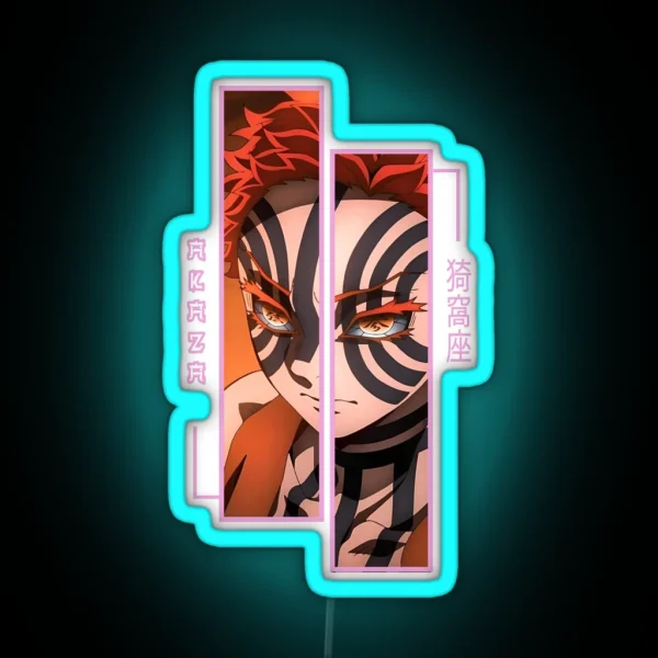 Demon Slayer Akaza RGB Neon Sign