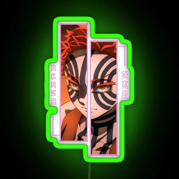 Demon Slayer Akaza RGB Neon Sign