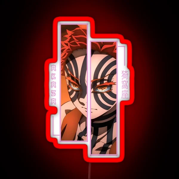 Demon Slayer Akaza RGB Neon Sign