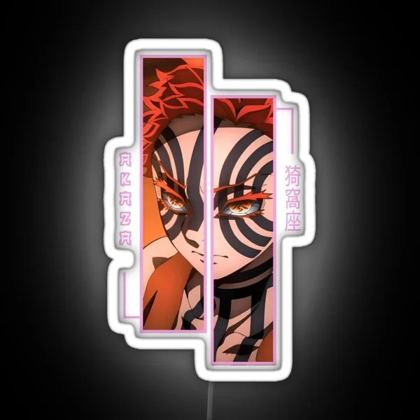 Demon Slayer Akaza RGB Neon Sign