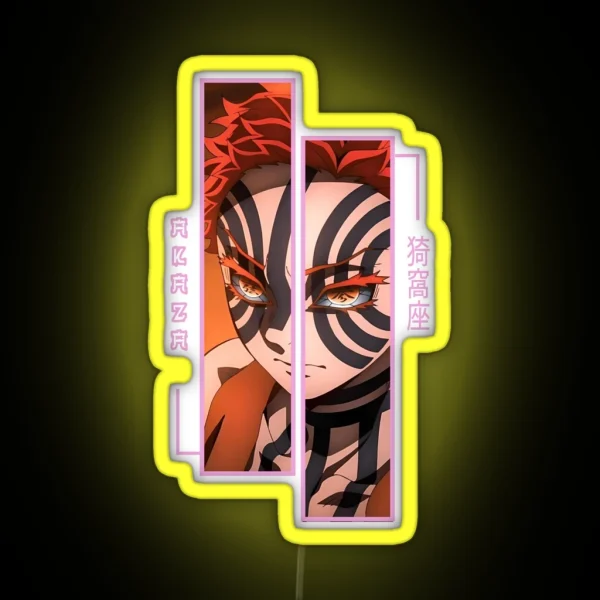 Demon Slayer Akaza RGB Neon Sign