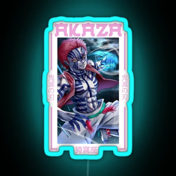 Demon Slayer Akaza RGB Neon Sign