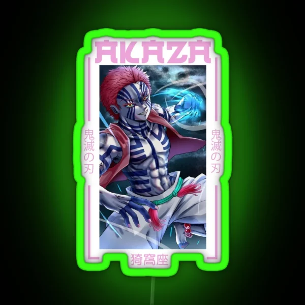 Demon Slayer Akaza RGB Neon Sign