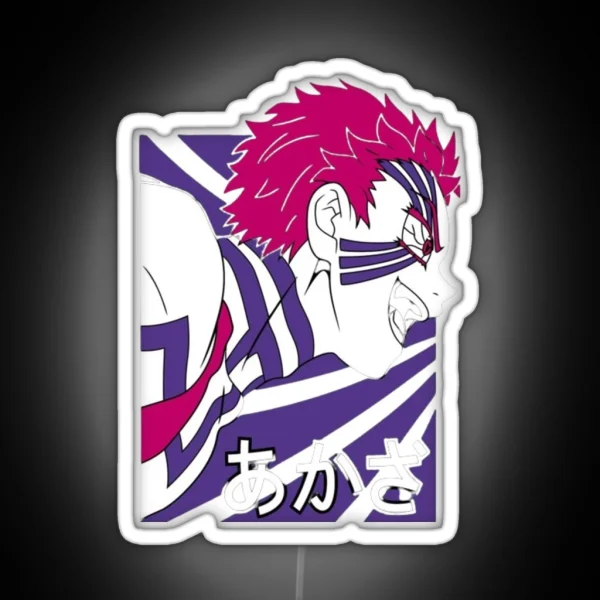 Demon Slayer Akaza Upper Moon Design RGB Neon Sign
