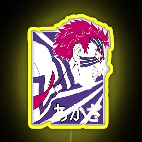 Demon Slayer Akaza Upper Moon Design RGB Neon Sign