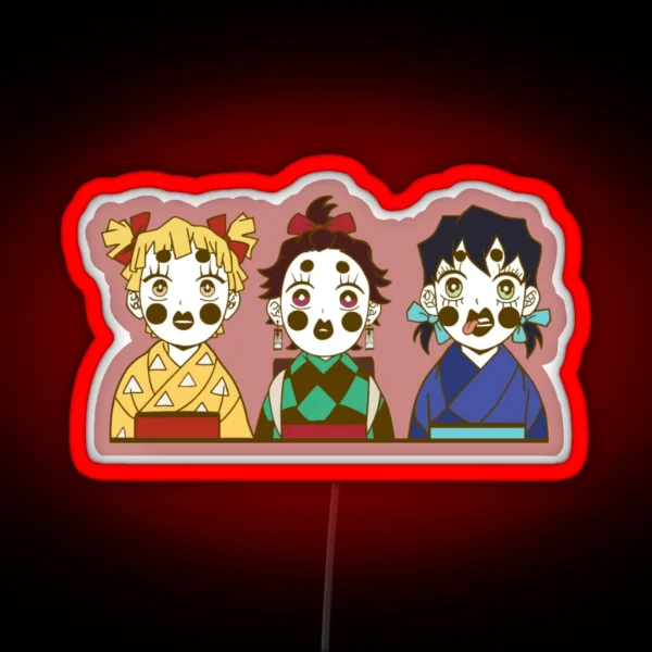 Demon Slayer Kimetsu No Yaiba Tanjiro Zenitsu RGB Neon Sign