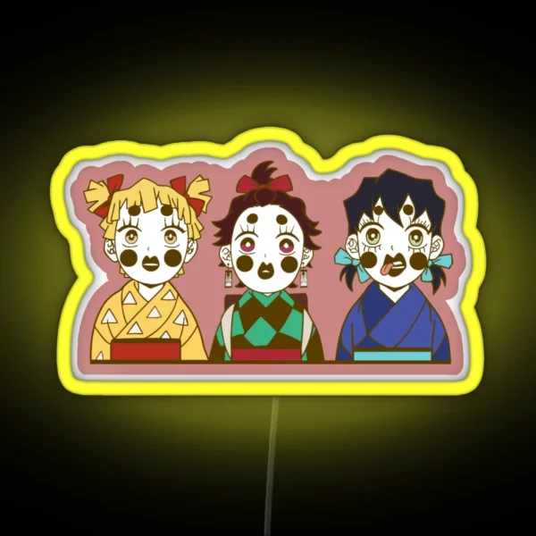 Demon Slayer Kimetsu No Yaiba Tanjiro Zenitsu RGB Neon Sign